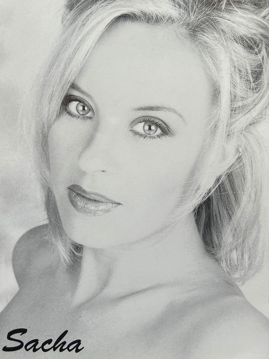 Sacha Modelling Card (Front)